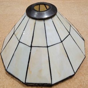 TIFFINY Style Beige / Crème  Stain Glass Lamp Shade